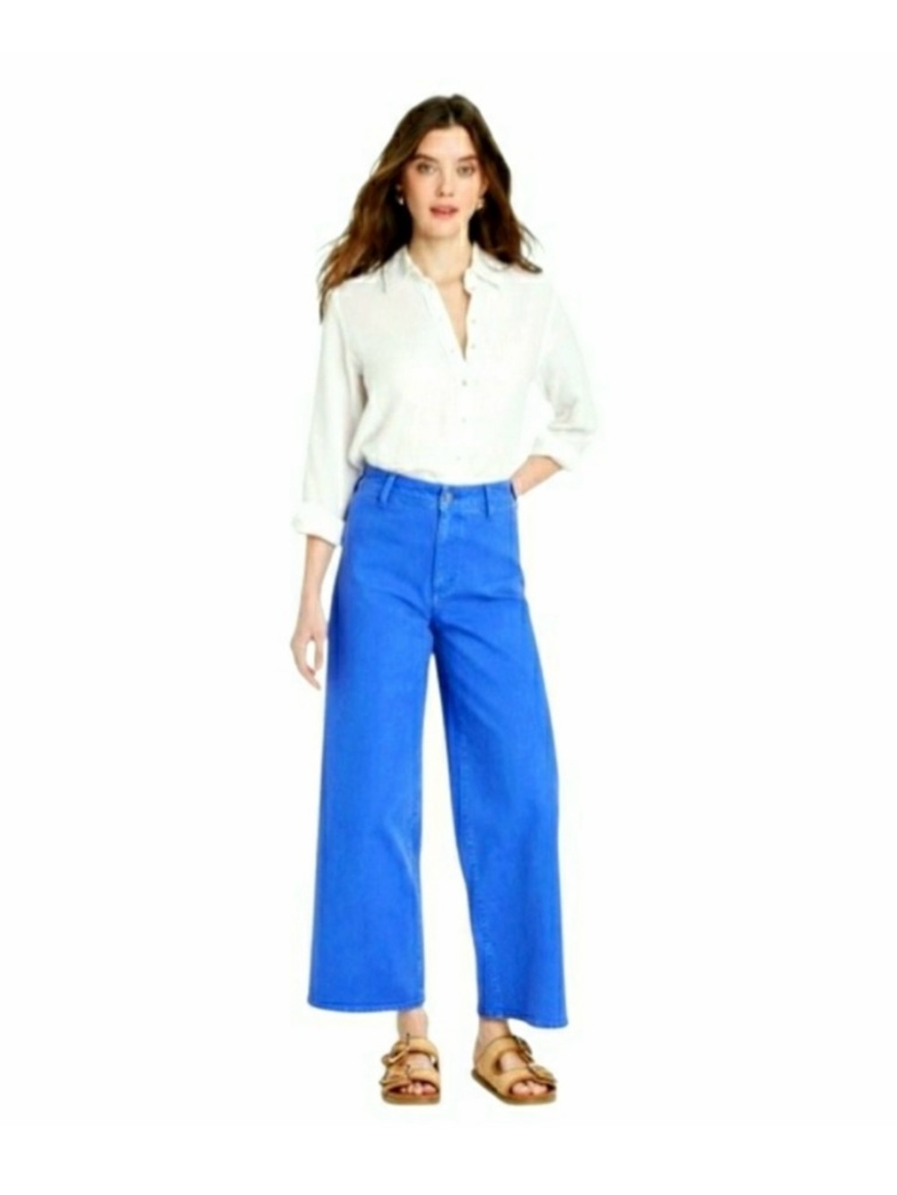 Universal Thread Wide Leg High-Rise Jeans in Bright Blue